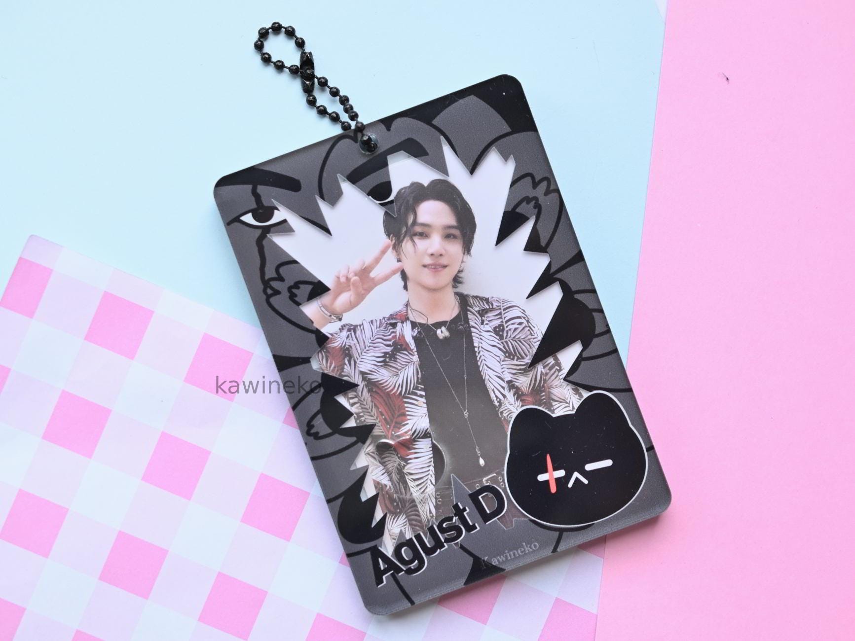 Yoongi 2 Window Photocard Holder Bias Acrylic Card Holder Kpop