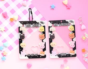 ateez double window acrylic PC holder kpop photocard holder card holder keychain kpop pc atiny