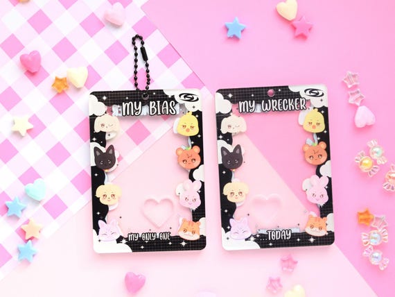 ateez double window acrylic PC holder kpop photocard holder card holder keychain kpop pc atiny aniteez