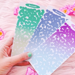 Ribbons gradient and decos sticker sheets polcos planner journaling scrapbooking