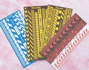 warning strips sticker sheets polcos planner journaling scrapbooking