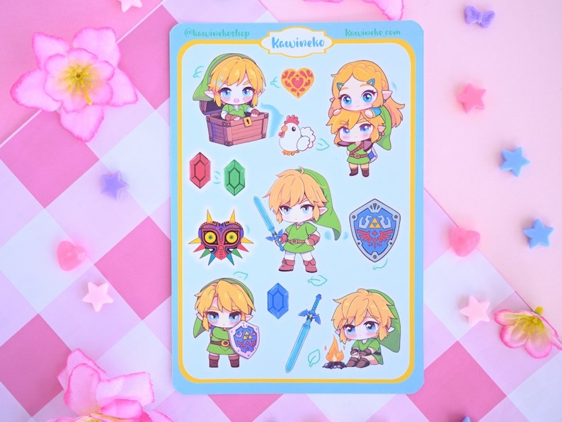 Link In Description Sticker Anime Tear Link Kolog Sticker Sheet Journaling Deco Gaming Gamer ...
