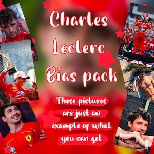 Pack de cartes avec photo F1 Charles Leclerc (lisez la description !)