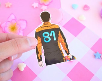Piastri F1 Waterproof stickers Team papaya deco sticker sheet Oscar 81 die-cut
