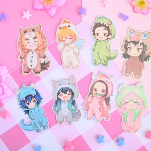 Demon Slayer waterproof Vinyl stickers  Die cut anime