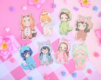 Demon Slayer waterproof Vinyl stickers  Die cut anime