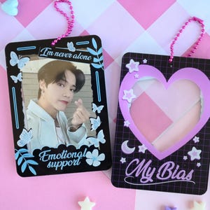 Pre order restock // Doppeltes Fenster PC-Halter Bias Acryl Kartenhalter kpop Fotokartenhalter Kartenhalter Schlüsselanhänger