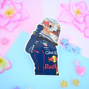 Max Verstappen F1 Wasserdichter Aufkleber Deko Sticker Blatt gestanzt RB Red Bull Formel 1