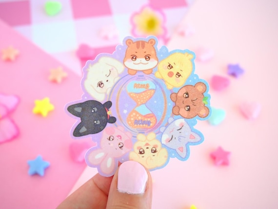 atiny Ateez light stick waterproof Vinyl stickers die cut anitee
