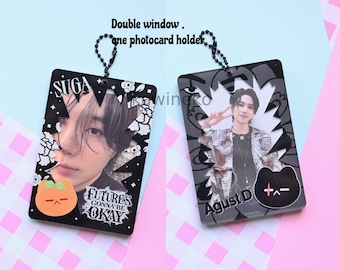 Yoongi 2 Window Photocard Holder Bias Acrylic Card Holder Kpop