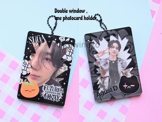 Yoongi 2 Window Photocard Holder Bias Acrylic Card Holder Kpop