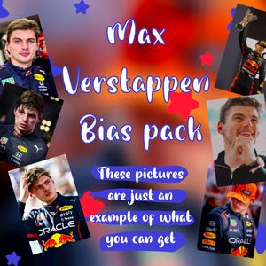 Pack de cartes avec photo Max Verstappen F1 Bias (lisez la description !) redbull