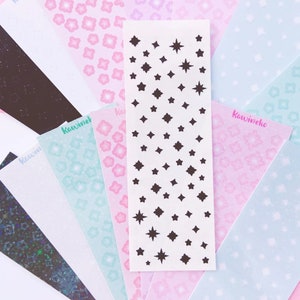 viele sterne sterne sticker in einem blatt unikat toploaders journal