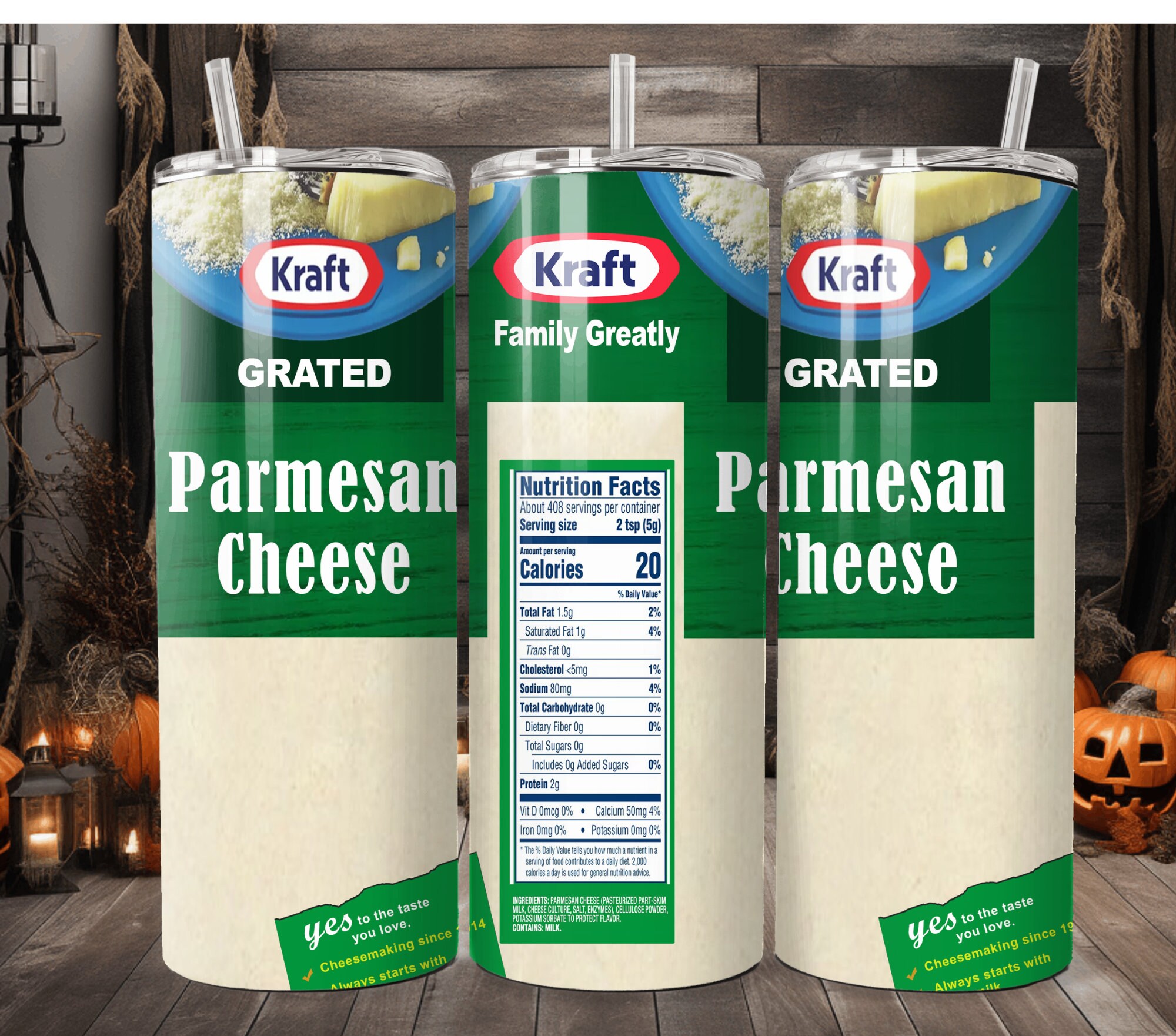 Kraft Parm Cheese 20 Oz Skinny Tumbler Etsy