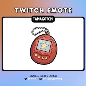 Red Tamagotchi Twitch Emote | Cute Kawaii Tamagotchi Retro y2k Pet Toy Channel Point, Emote | Twitch, Discord, YouTube for Stream