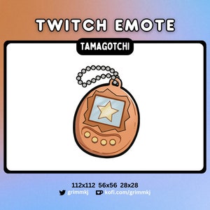 Orange Tamagotchi Twitch Emote | Cute Kawaii Tamagotchi Retro y2k Pet Toy Channel Point, Emote | Twitch, Discord, YouTube for Stream