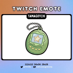 Green Tamagotchi Twitch Emote | Cute Kawaii Tamagotchi Retro y2k Pet Toy Channel Point, Emote | Twitch, Discord, YouTube for Stream