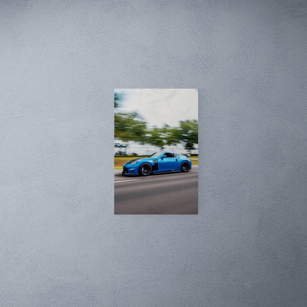 Blue Nissan 370z Poster