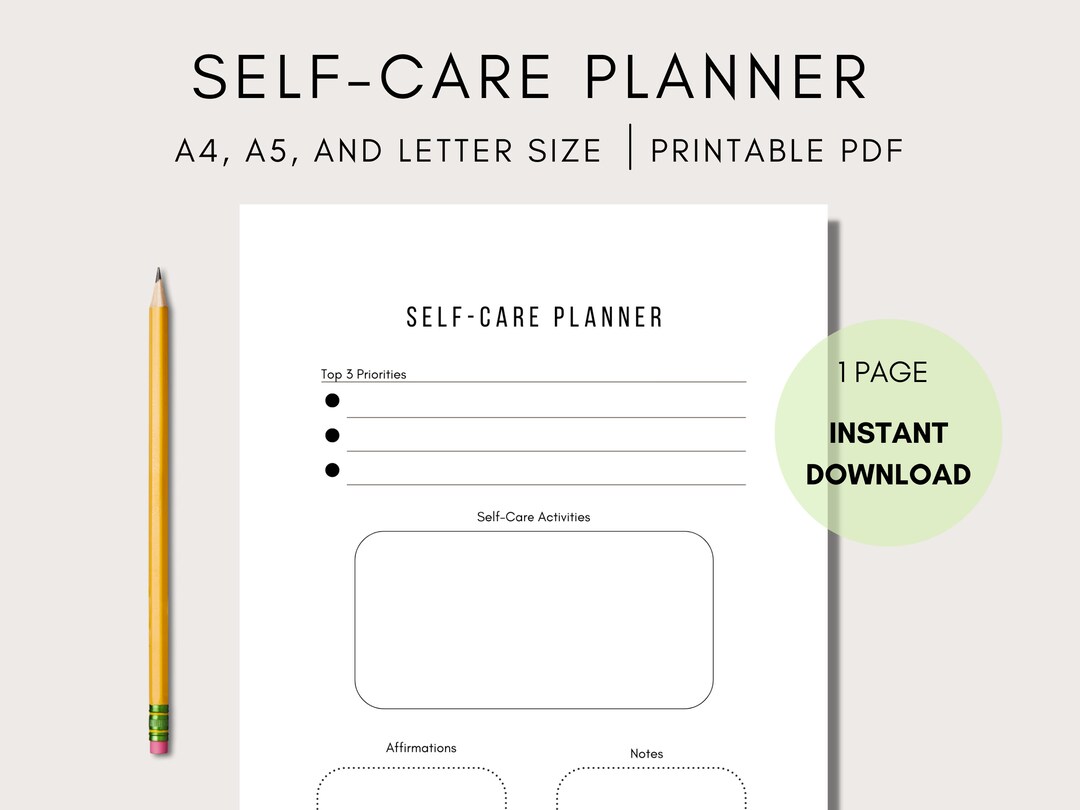 Self Care Planner | Self Care Planner iPad | Daily Planner | Digital ...