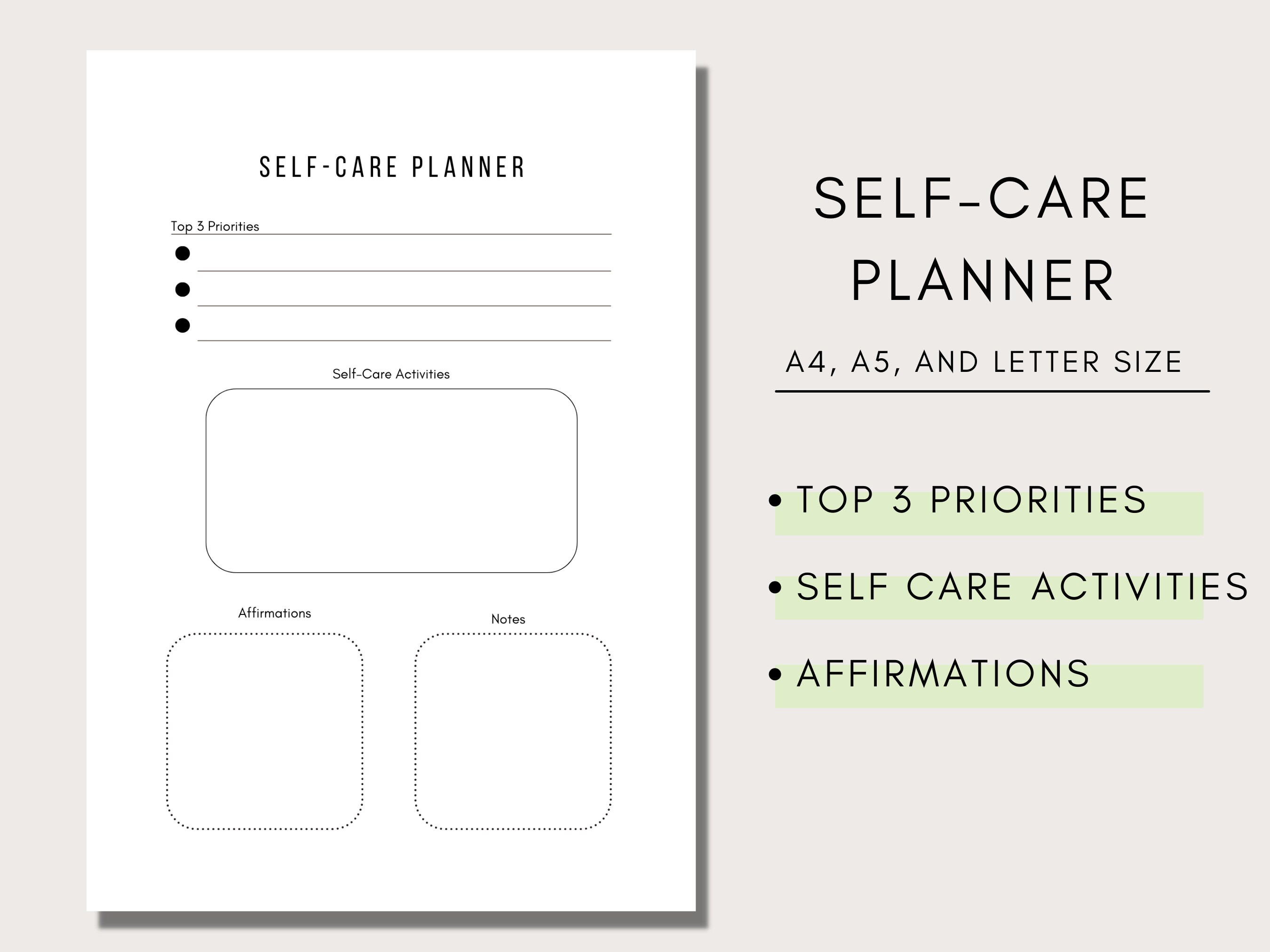 Self Care Planner | Self Care Planner iPad | Daily Planner | Digital ...