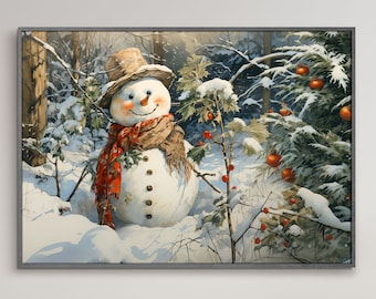 Decorazione di bacche di pupazzo di neve invernale Decorazione da parete di Natale stampabile Decorazione di vacanza del pupazzo di neve Decorazione di scuola materna del pupazzo di neve di Natale Arte di decorazione stagionale invernale