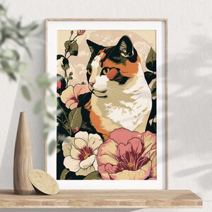 シャム猫のアートプリント、水彩画のシャム猫のギフト、手作りの猫の