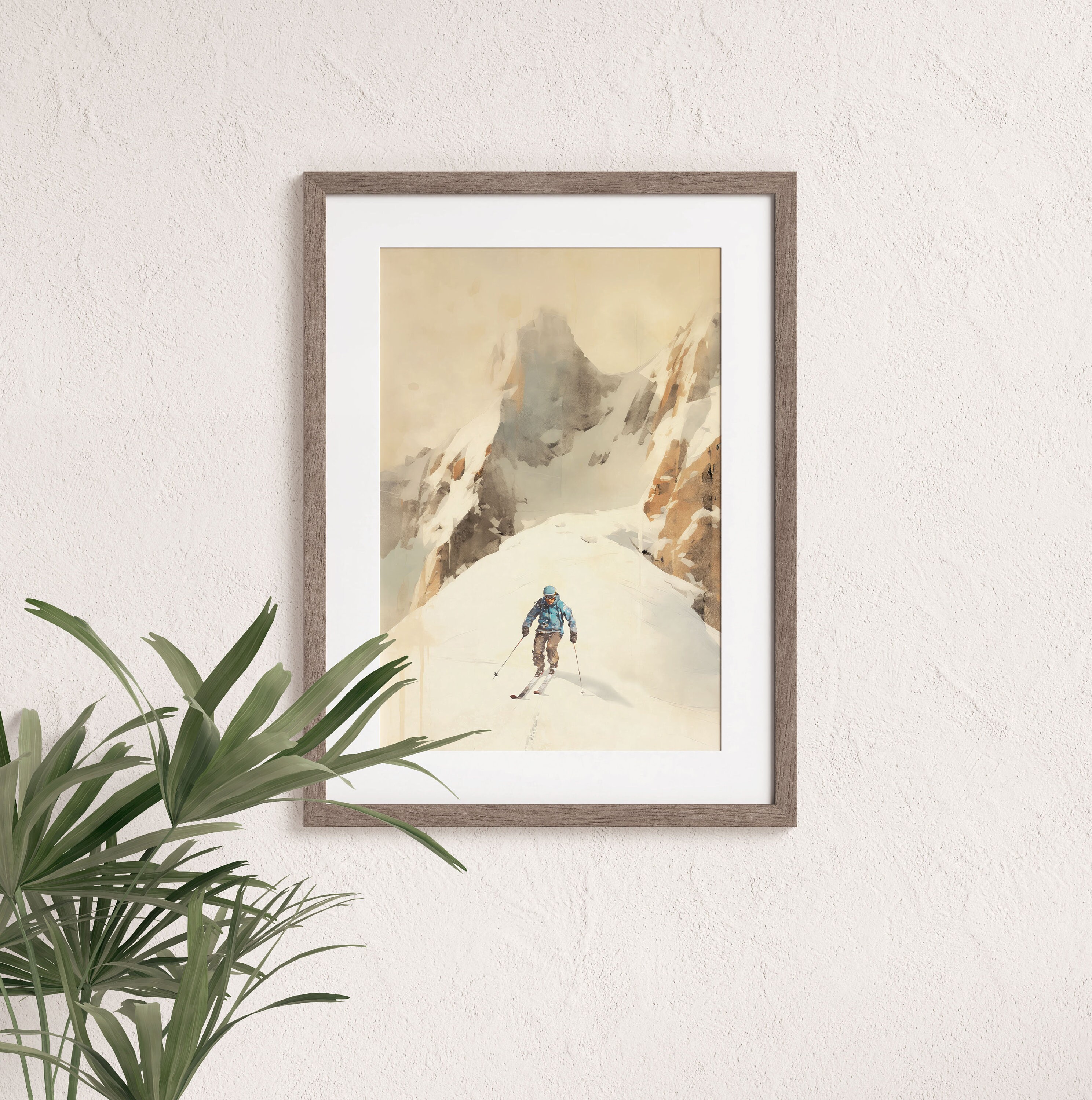 Vintage Ski Lodge Poster, Winter Poster Art, Italian Ski Print ...