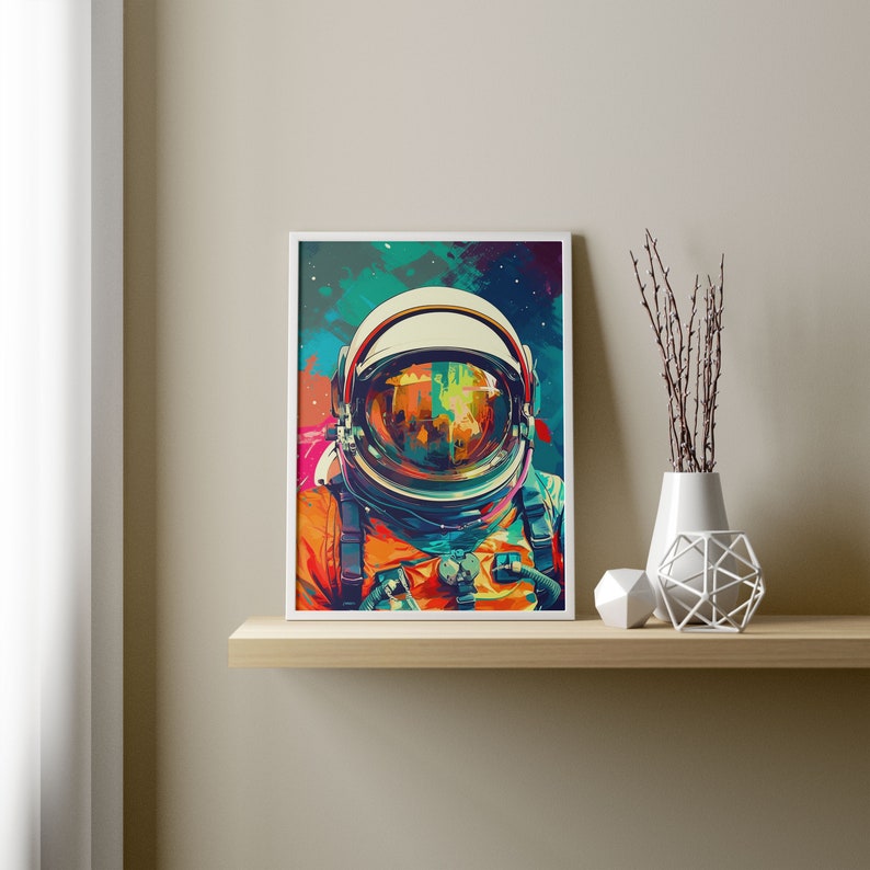 Abstract Astronaut Art Print | Space Aesthetic Wall Decor | Abstract ...