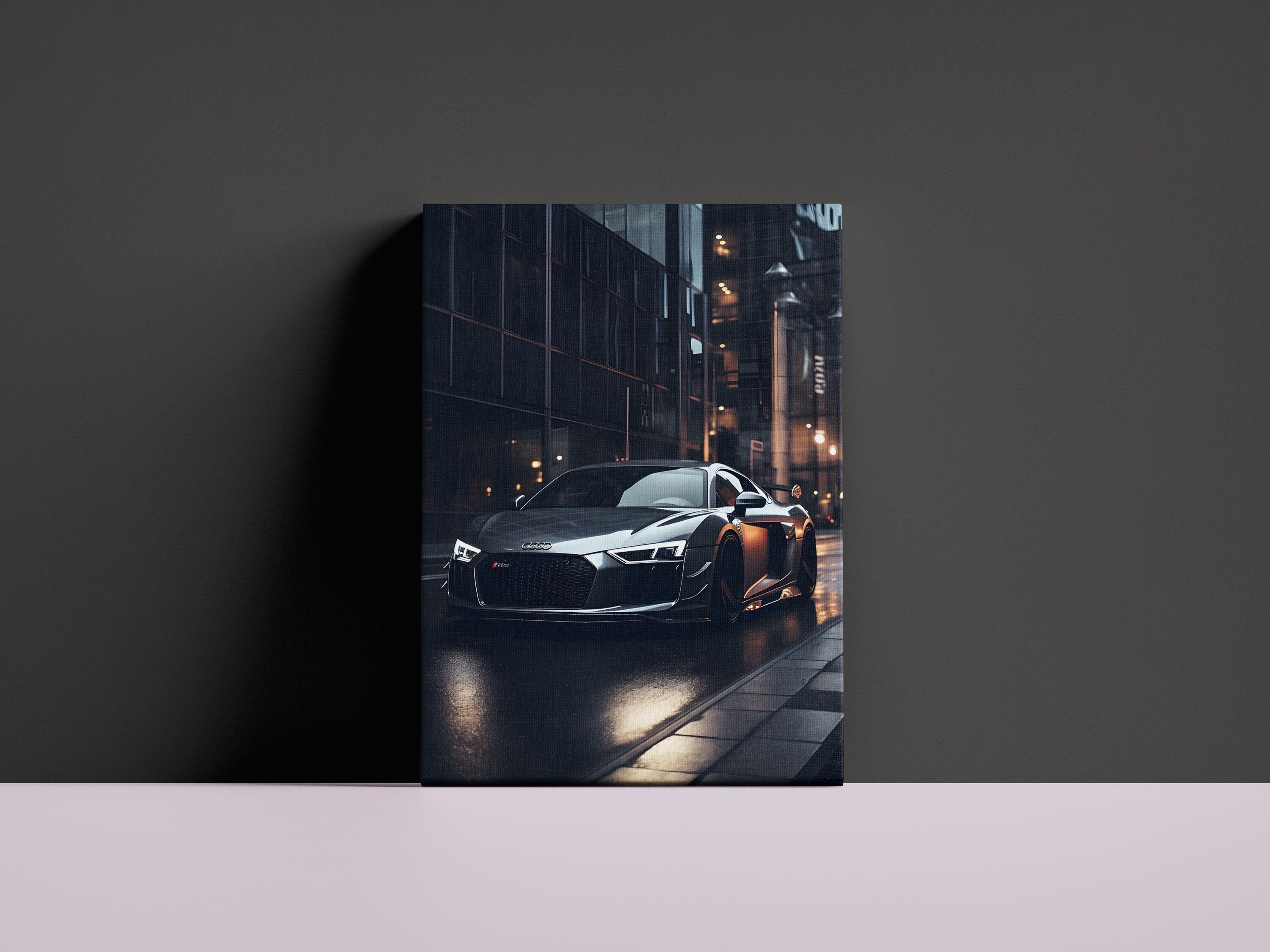 Audi R8 London City, Digital Car Art Instant Download, Printable