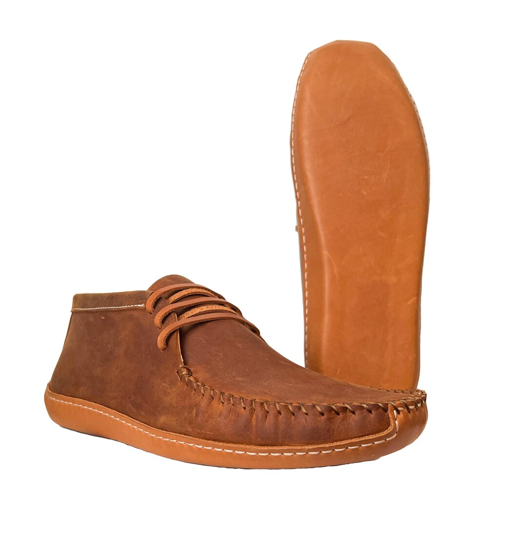 Cowhide Leather Moccasins Etsy