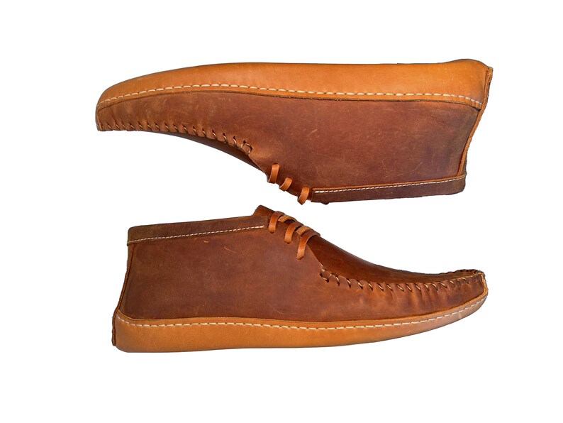 Cowhide Leather Moccasins Etsy