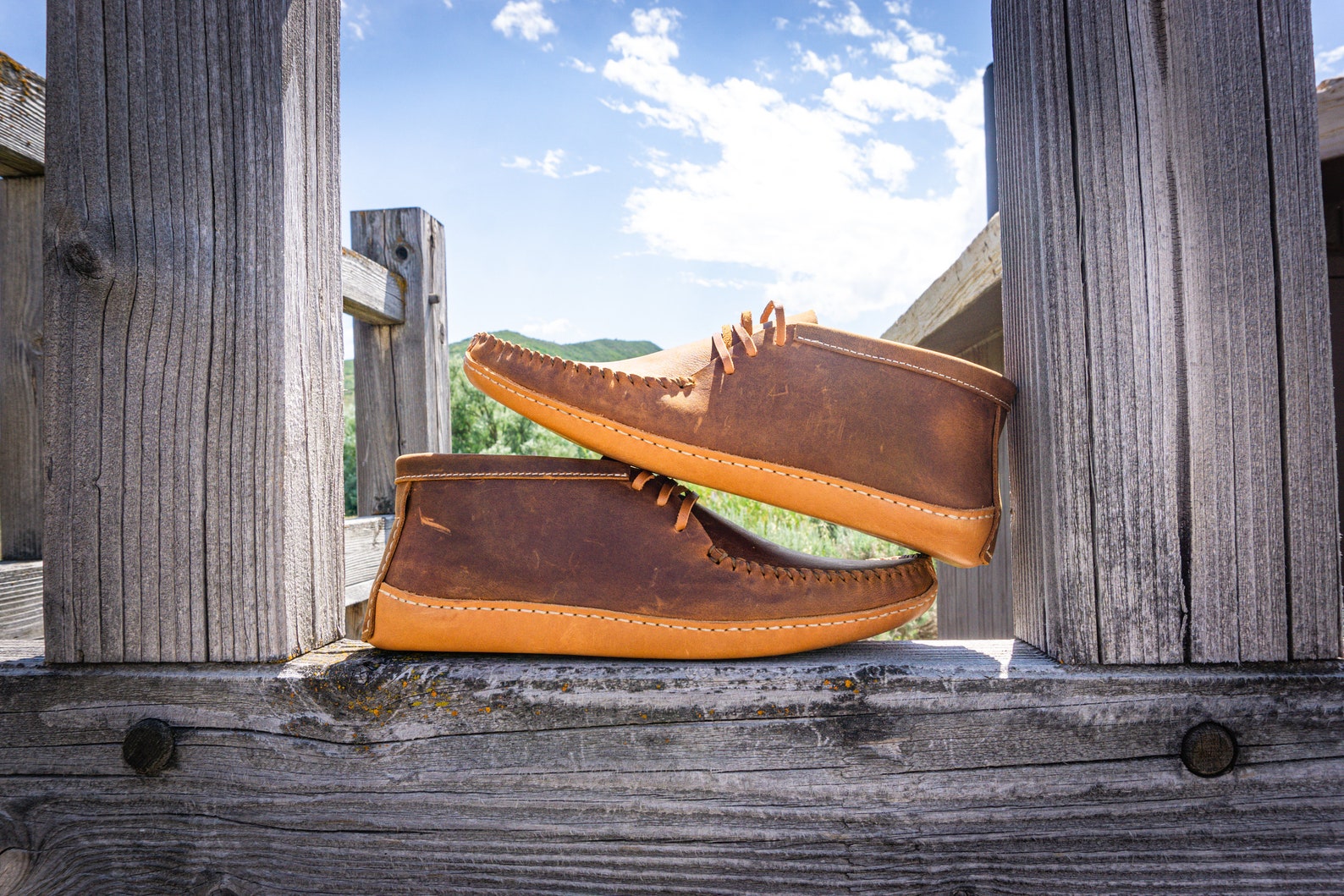 Cowhide Leather Moccasins Etsy