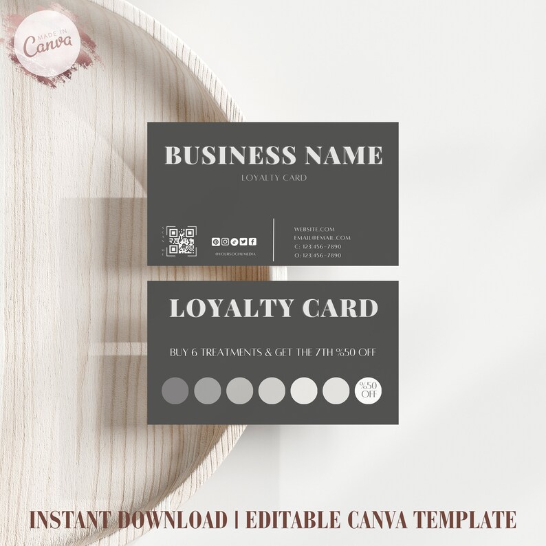 Editable Printable Loyalty Card - Il 794xN.5715452689 Dfa9 