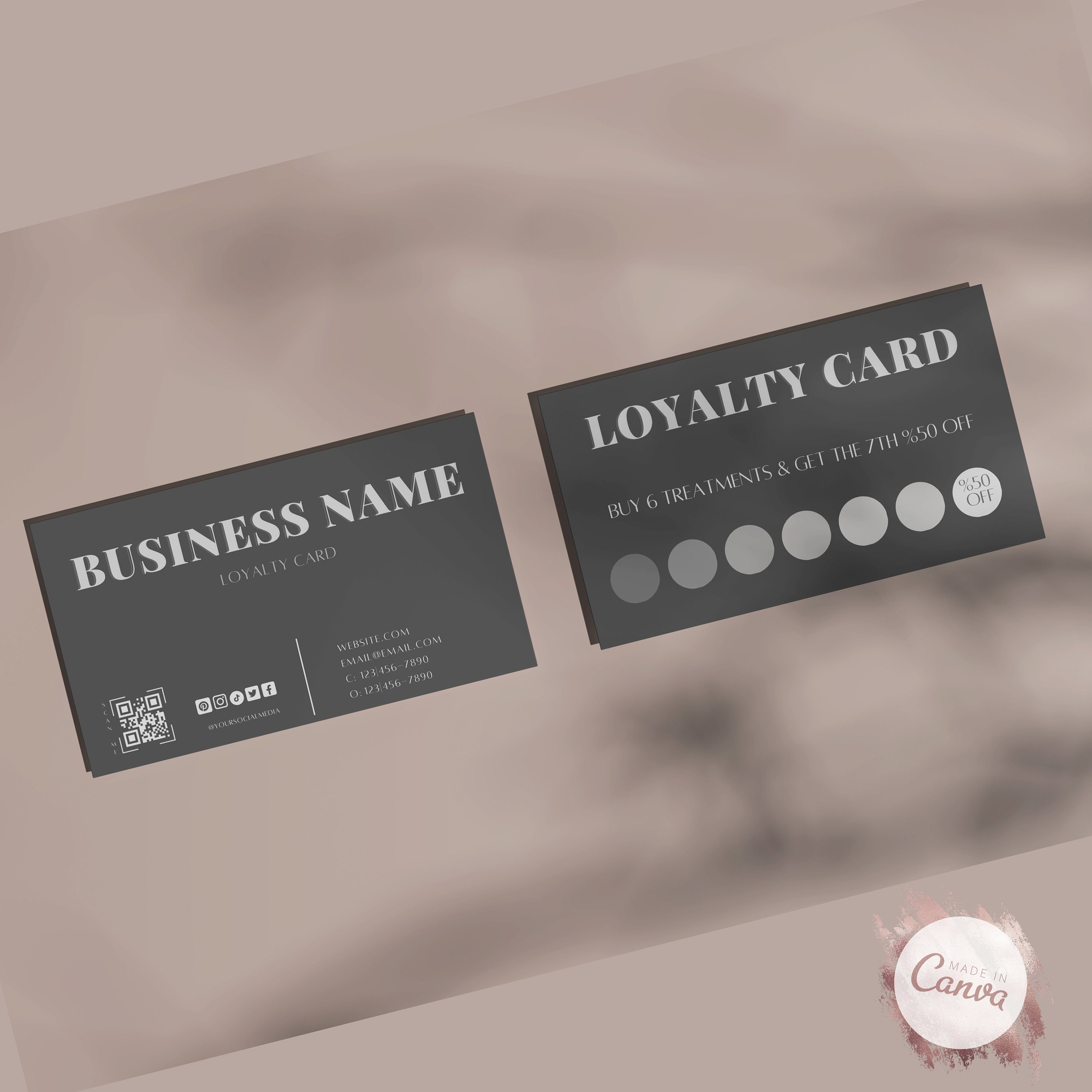 Editable Printable Loyalty Card - Il Fullxfull.5667403976 9d3q 