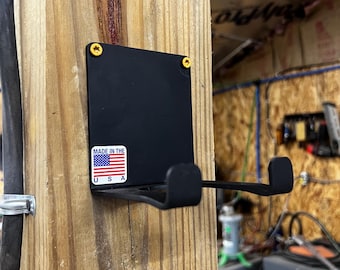 Heavy Duty Broom Holder – Black Powder Coated Wall Mount Organizer – Garage Tool Rack
