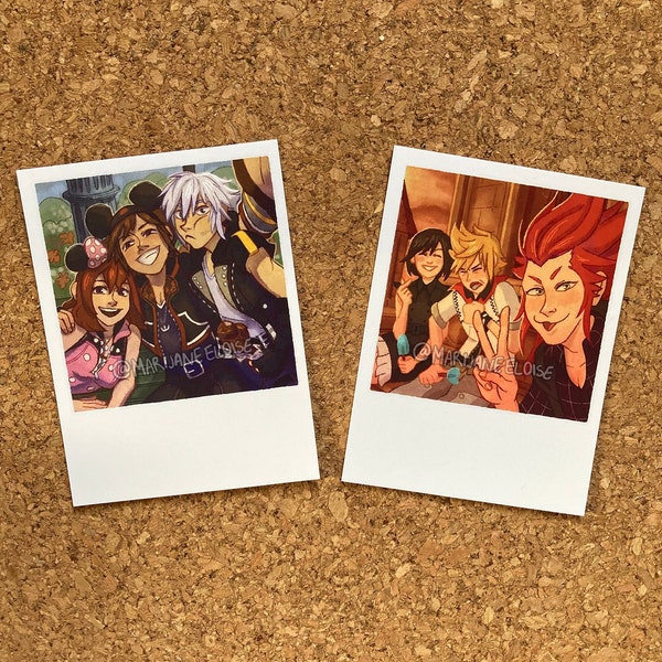 Kingdom Hearts Polaroid 3" x 4" Prints Destiny and Sea Salt Trio