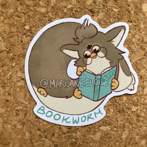 Bookworm Furby 2.5” Vinyl Stickers