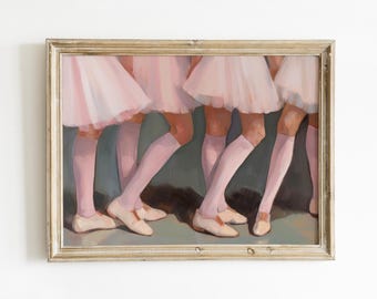 Ballet Painting | Light Academia Decor | Dance Poster | Pastel Pink Downloadable Print