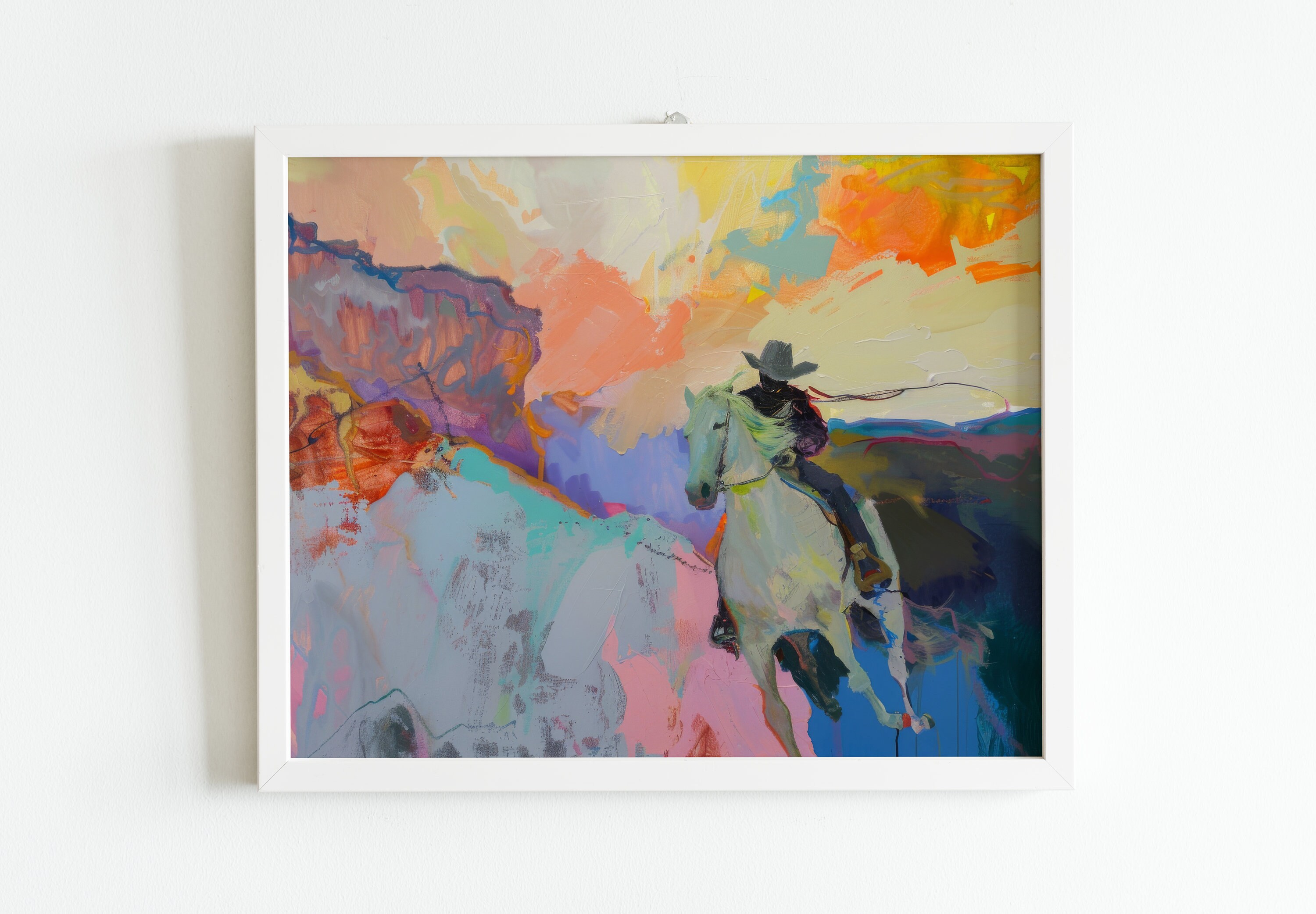 Abstract Rodeo Painting | Cowboy Poster | Trendy Printable Wall Art ...