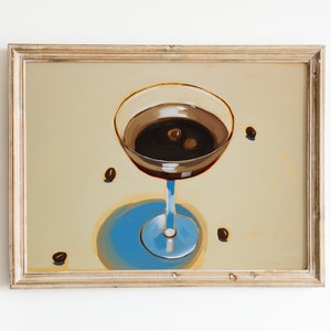 Espresso Martini Print | Printable Wall Art | Retro Bar Cart Decor | Trendy Apartment Painting