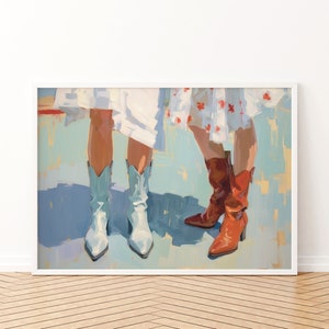 Cowgirl Boot Print Girly Apartment Decor Preppy Dorm Room Wall Art Western Downloadable Print image 3