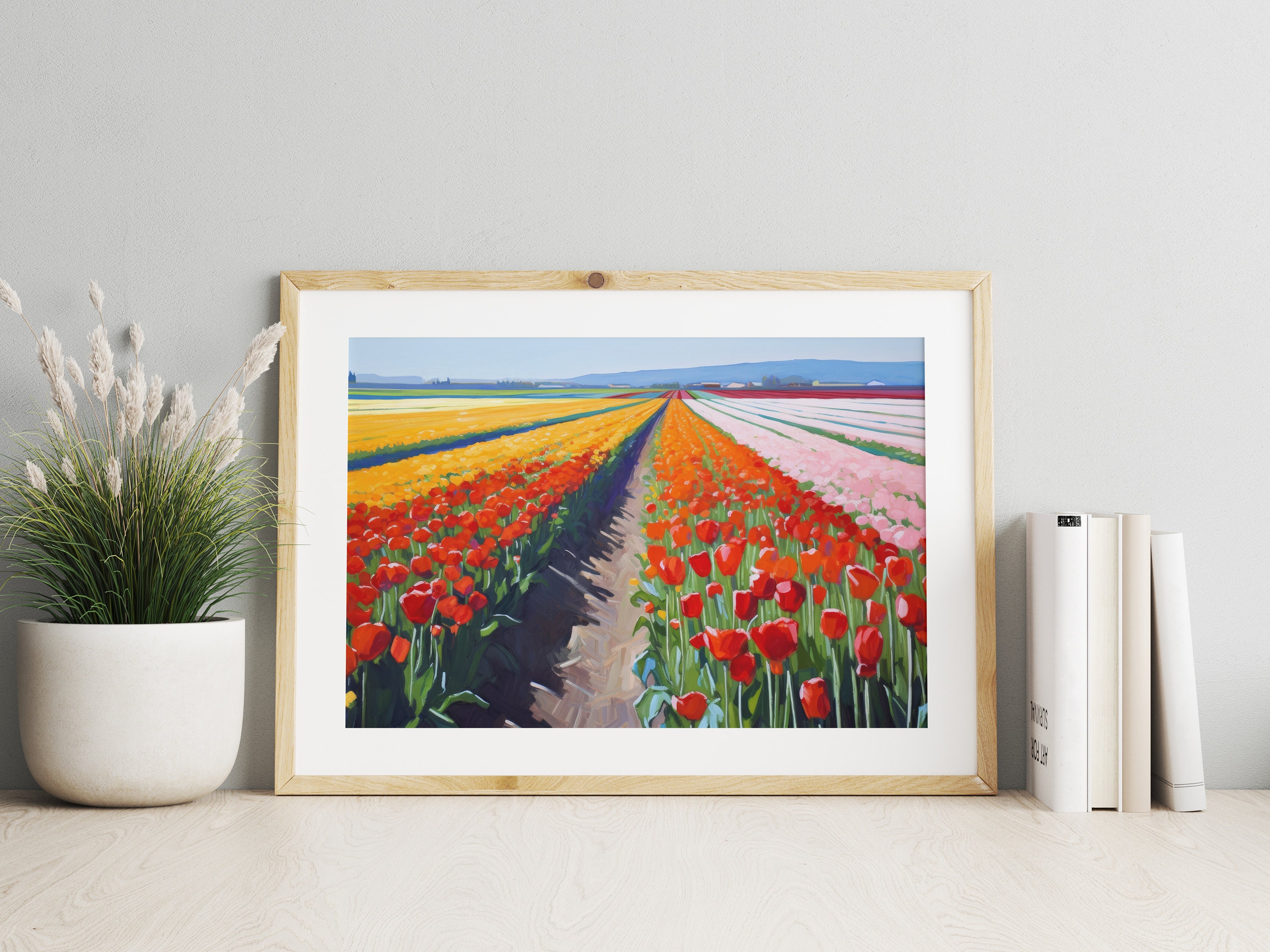 Tableau Toile Tulipe 60x120 - Chemin Dans La Forêt - Art Mural Paysage