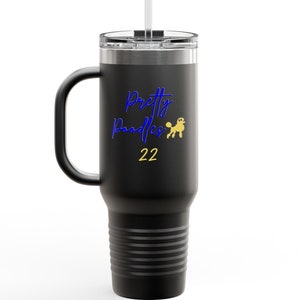 Custom Pretty Poodles Insulated Travel Mug, 40oz