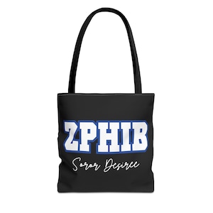 Custom ZPhiB Tote Bag | Zeta Tote Bag | Zeta Tote | Royal Blue and White | Bag for Soror | Perfect Zeta Gift