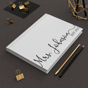 Custom Name Bride Hardcover Journal Matte
