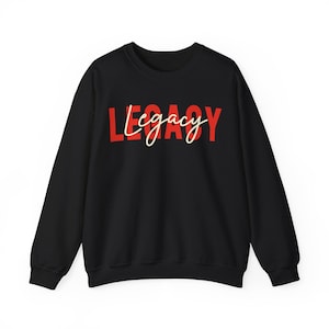 Custom Legacy Delta Crewneck | Delta Sweatshirt | Personalized Delta Top | Crimson and Cream Hoodie | Soror Gift