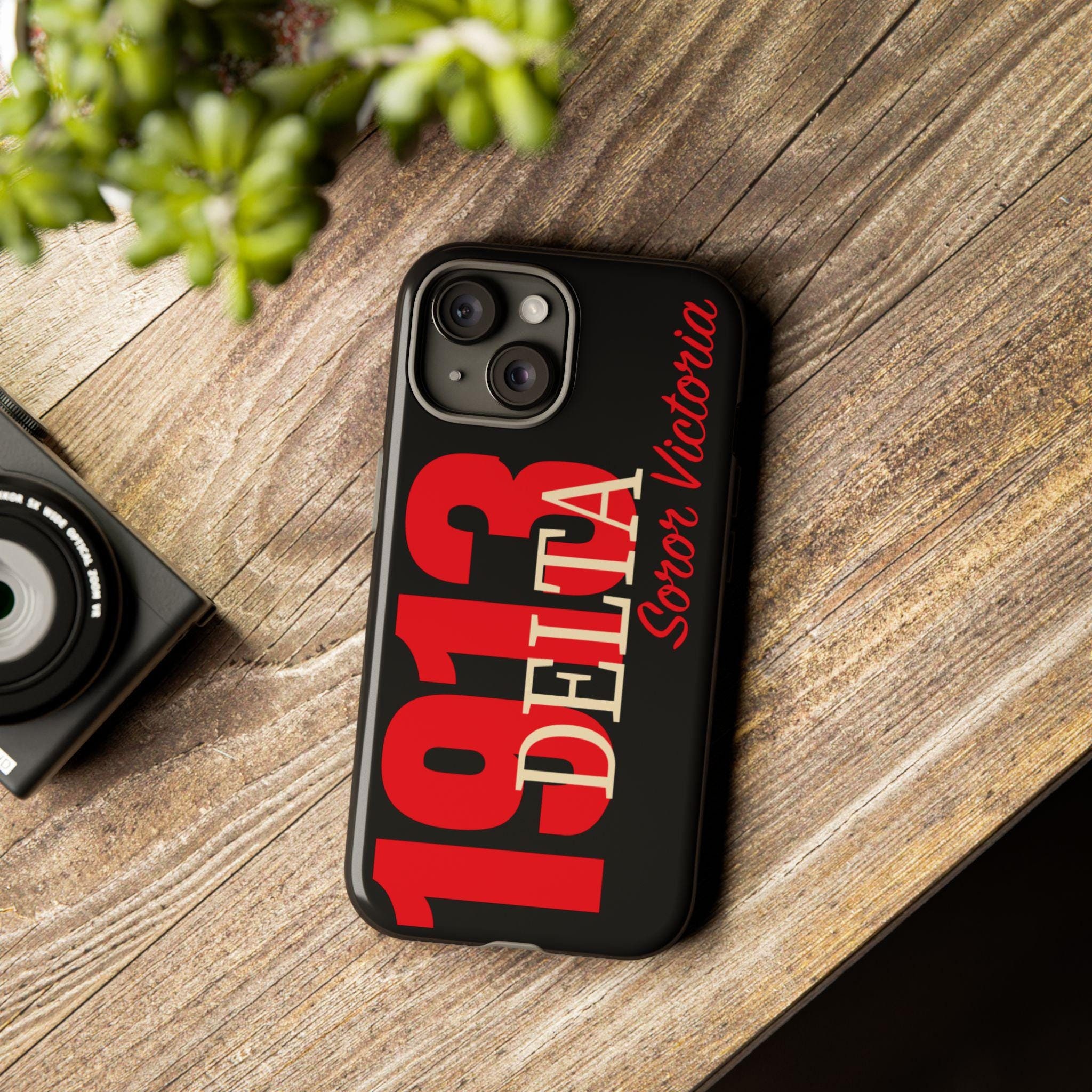Custom Delta 1913 Phone Case | Delta Case | iPhone/Google Pixel/Samsung | Personalized Delta Case | Crimson and Cream