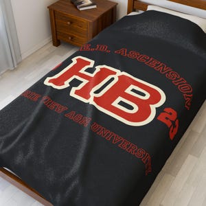 Custom Chapter Delta Plush Blanket | Delta Blanket | Crimson and Cream | Sorority Blanket | Black Plush Blanket | Perfect Soror Gift