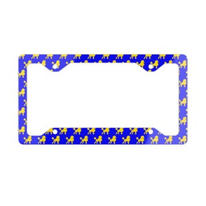Poodle Metal License Plate Frame