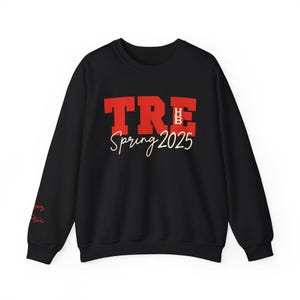 Custom Line Number Delta Crewneck | Delta Sweatshirt | Personalized Delta Top | Crimson and Cream Hoodie | Soror Gift
